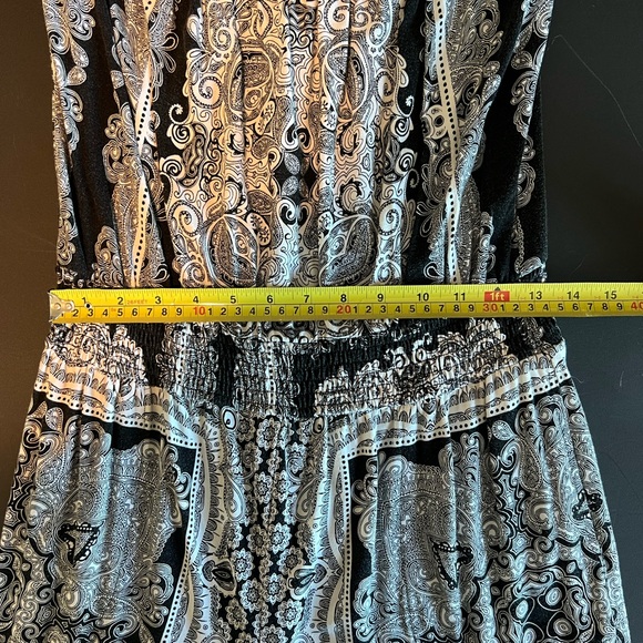 SOMA Jumper Romper M Strapless Pockets Black White - Picture 7 of 8